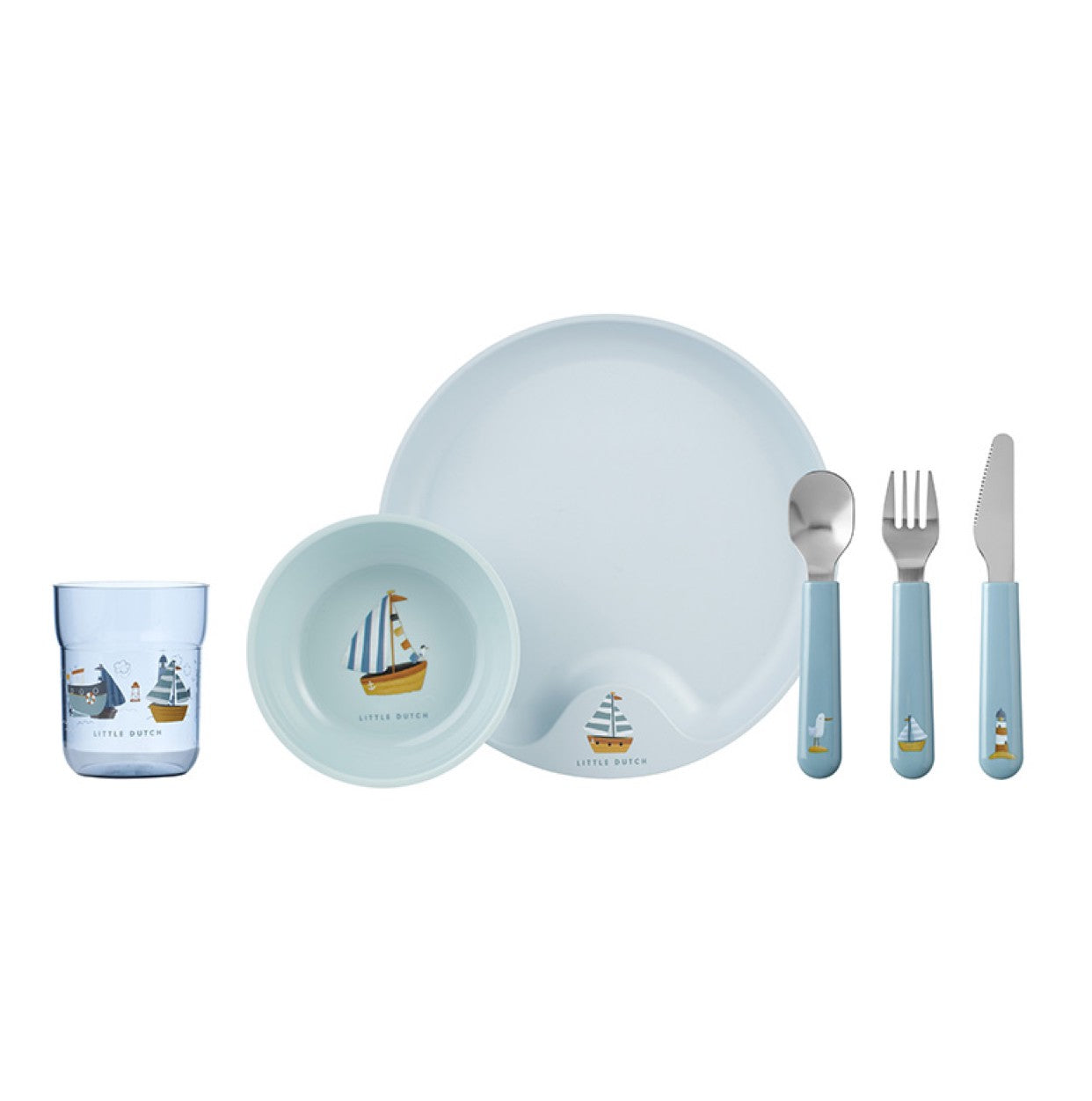 Bērnu trauku komplekts Sailors Bay, Children dinnerware, 6 vienības, Little Dutch, LD108041065244