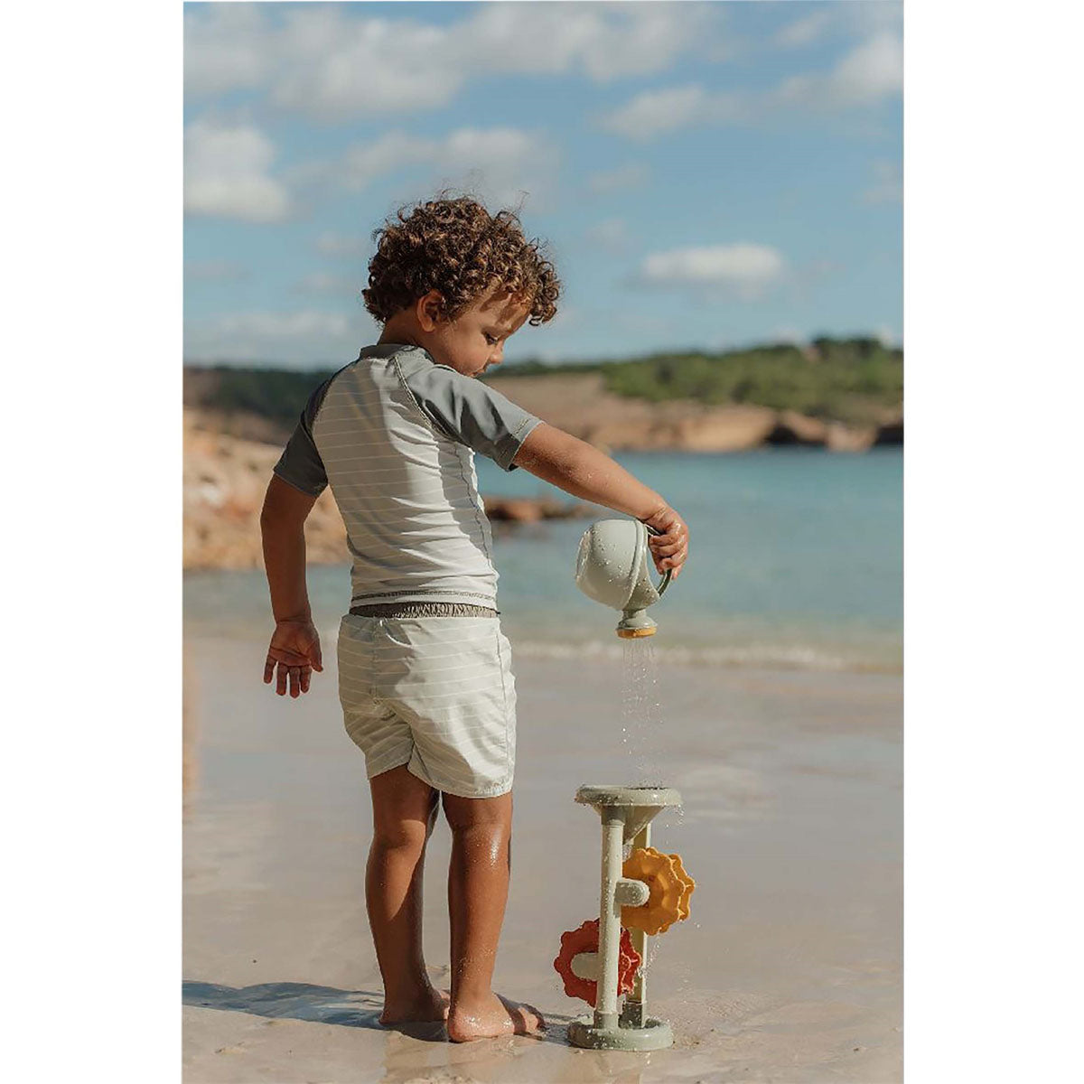 Pludmales rotaļlietu komplekts - dzirnavas Fresh Greens, Sand & Watermill Beach Toys, Little Dutch, LD2012599