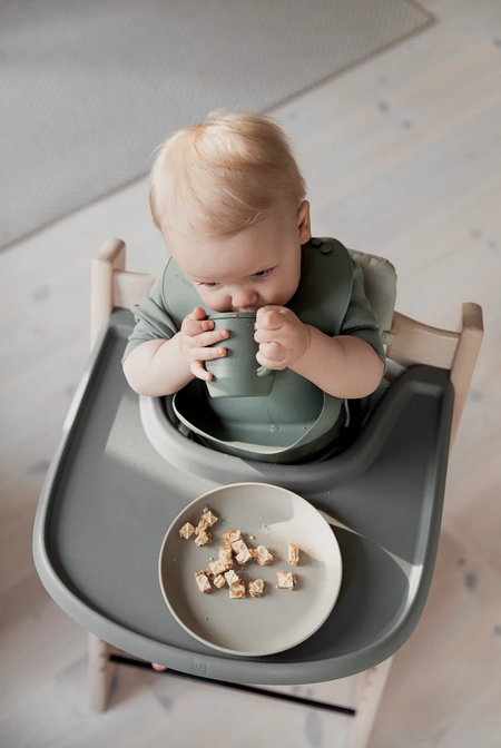 Atelier Keen silikona treniņkrūze ar snīpi mazuļiem, pirmā krūzīte, Sippy Cup, Blue Clay  - zila, www.rocketbaby.lv