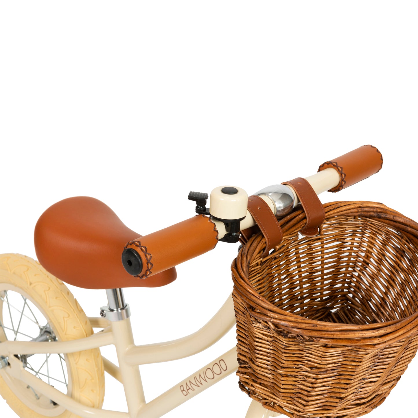 Bērnu skrejritenis ar grozu, Balance Bike First Go, Cream White, Banwood