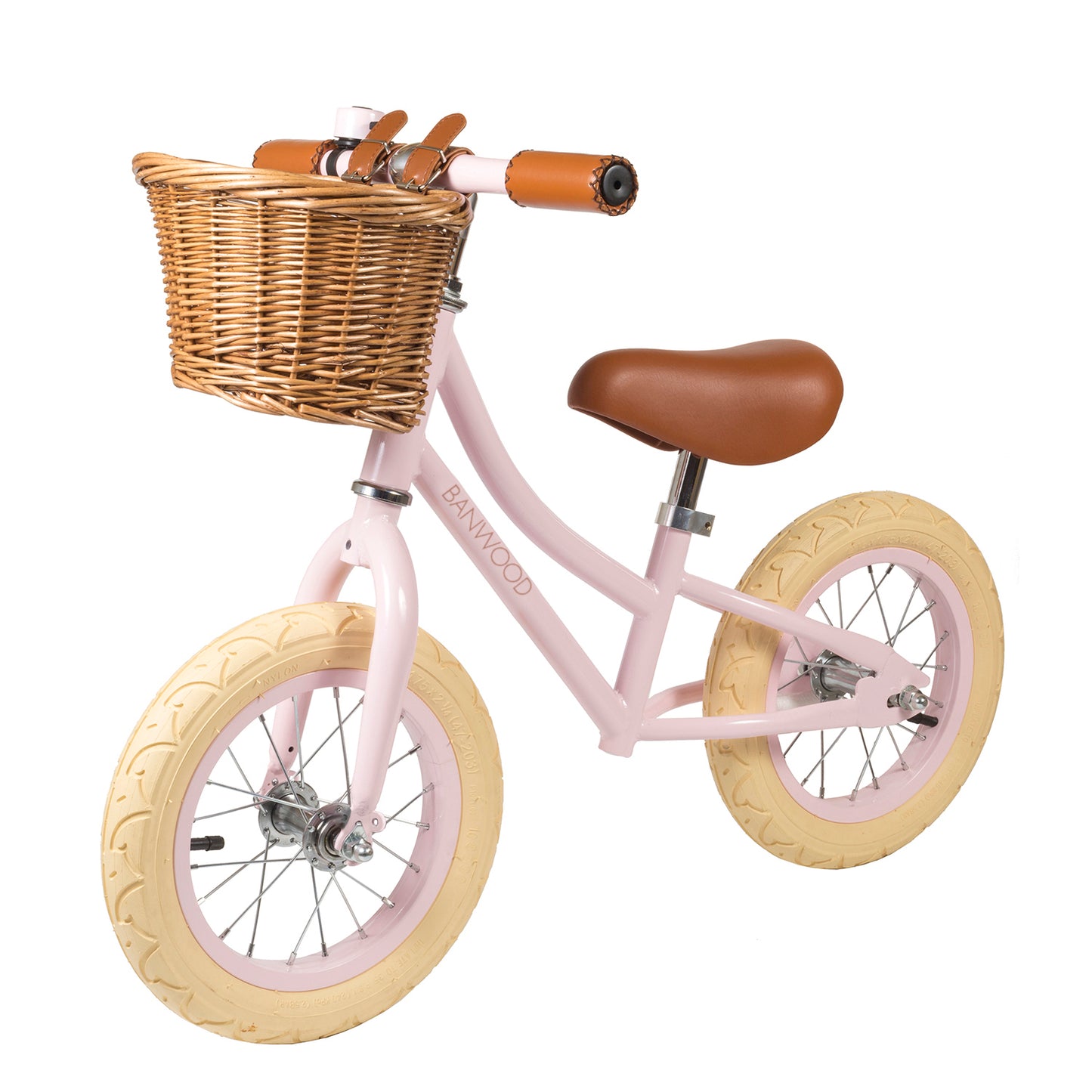 Bērnu skrejritenis ar grozu, Balance Bike First Go, Pale Pink, Banwood, BW-F1G-PPINK-FG