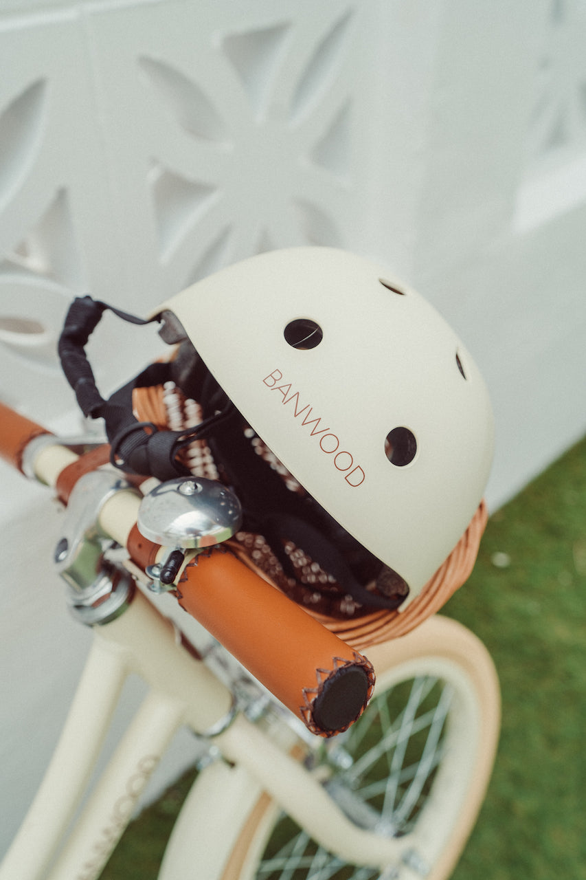 Bērnu drošības ķivere, Classic Helmet, Matte Cream White, Banwood, BW-HELMET-CREAM