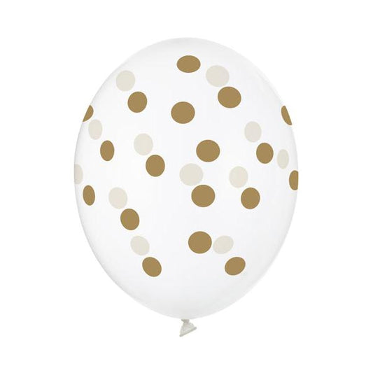 Hēlija balons - Crystal Clear Dots Balloon, 30cm, Hēlija baloni Liepājā, SB14C-223-099G
