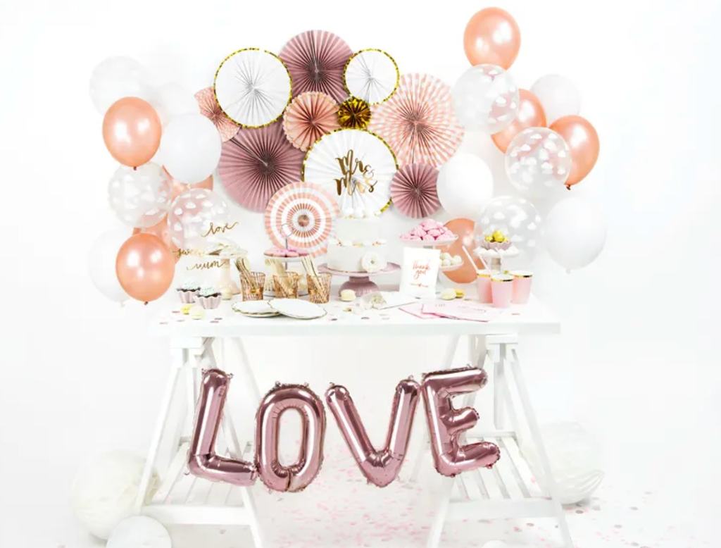 Metalizēts  balons - Metallic Rose Gold Balloon, 30cm, Hēlija baloni Liepājā, SB14M-019R