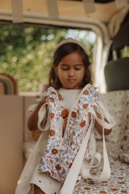Bērnu mugursoma Vintage Little Flowers, Little Dutch Kids backpack, LD4976