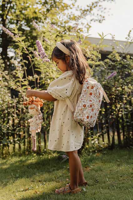 Bērnu mugursoma Vintage Little Flowers, Little Dutch Kids backpack, LD4976