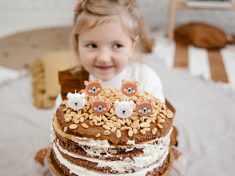 Dzimšanas dienas kūkas svecītes - lācīši, Birthday Cake Candles, Bear, SCS-11
