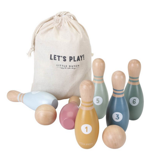 Koka boulinga komplekts, Little Dutch, Bowling Set, 7110