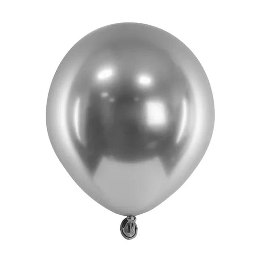 Hēlija balons - Dark Silver Balloon, hromēts tumši sudraba, 30cm, 
CHB1-5-018C-50