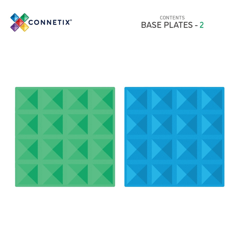 Magnētiskais konstruktors - pamatnes - Rainbow Blue & Green Base Plates, 2 gab, CT-R-BG002