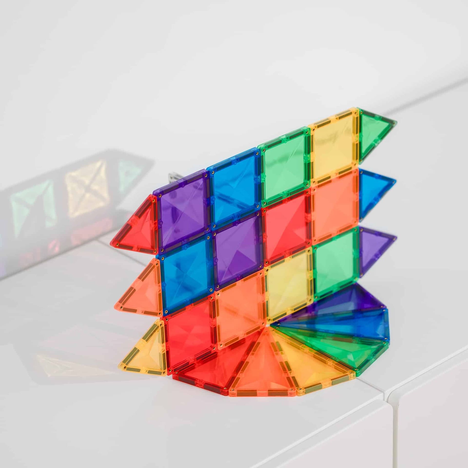 Magnētiskie klucīši, konstruktors - Mini Rainbow Pack, 24 gab, Connetix Magnetic Tiles