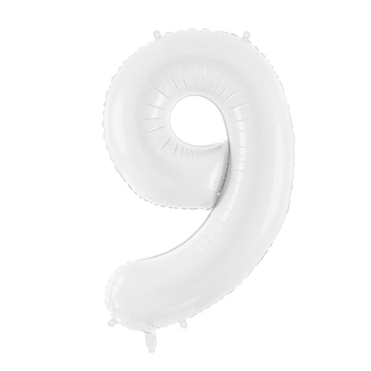 Liels balons cipars 9, balts, pildāms ar hēliju vai gaisu, FB130-9-008_01