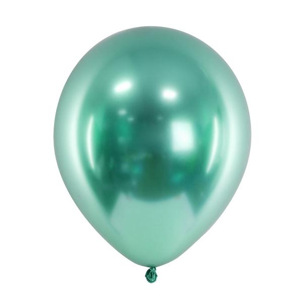 Hēlija balons - Glossy Bottle Green Balloon, 30cm, Hēlija baloni Liepājā, CHB1-012B-50
