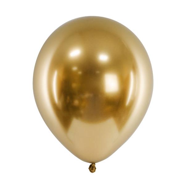 Hēlija balons - Glossy Gold Balloon, 30cm, Hēlija baloni Liepājā,
 CHB1-019-50