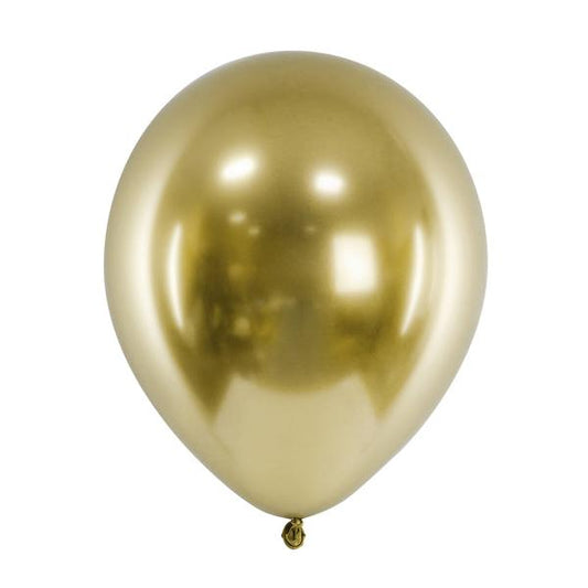 Hēlija balons - Gold Balloon, 30cm, Hēlija baloni Liepājā, CHB1-50-019