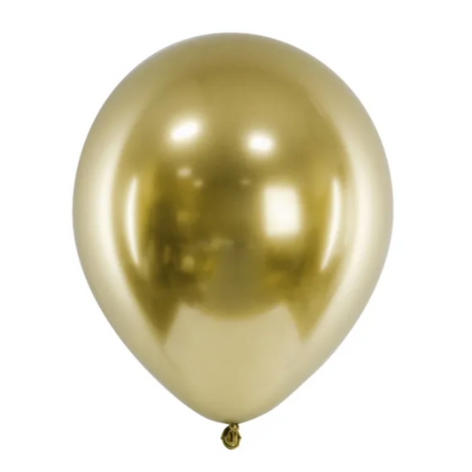 Hēlija balons - Glossy Gold Balloon, 30cm, Hēlija baloni Liepājā,
 CHB1-50-019
