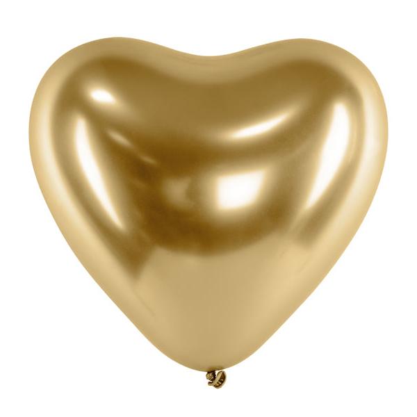 Hēlija balons - Gold Hearts Balloon, 30cm, Hēlija baloni Liepājā, 
CHB2-019-50