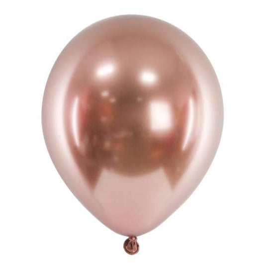 Hēlija balons - Glossy Rose Gold Balloon, 46cm, Hēlija baloni Liepājā, CHB1-18-019R-5
