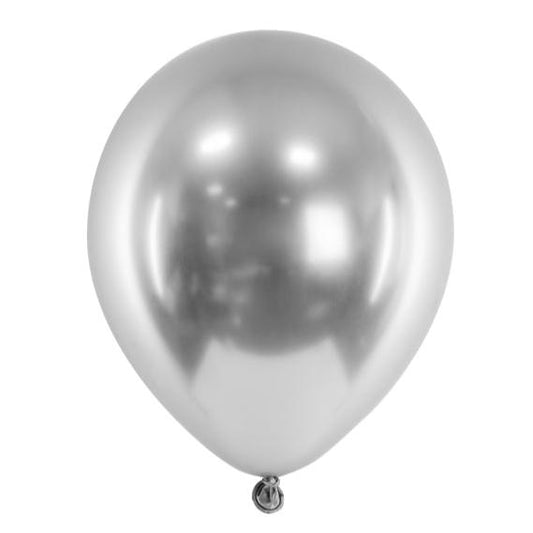 Hēlija balons - Glossy Silver Balloon, 46cm, Hēlija baloni Liepājā, 
CHB1-18-018-5
