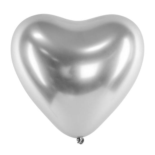 Hēlija balons - Silver Hearts Balloon, 30cm, Hēlija baloni Liepājā, 
CHB2-018-50