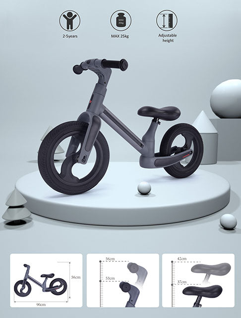 Foldable Balance Bike MANU Pink, līdzsvara skrejritenis, salokāms, rozā