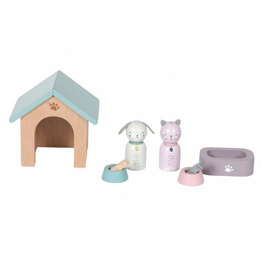 Little Dutch leļļu mājas mājdzīvnieki, suns, kaķis, Doll's house Pets, 4475