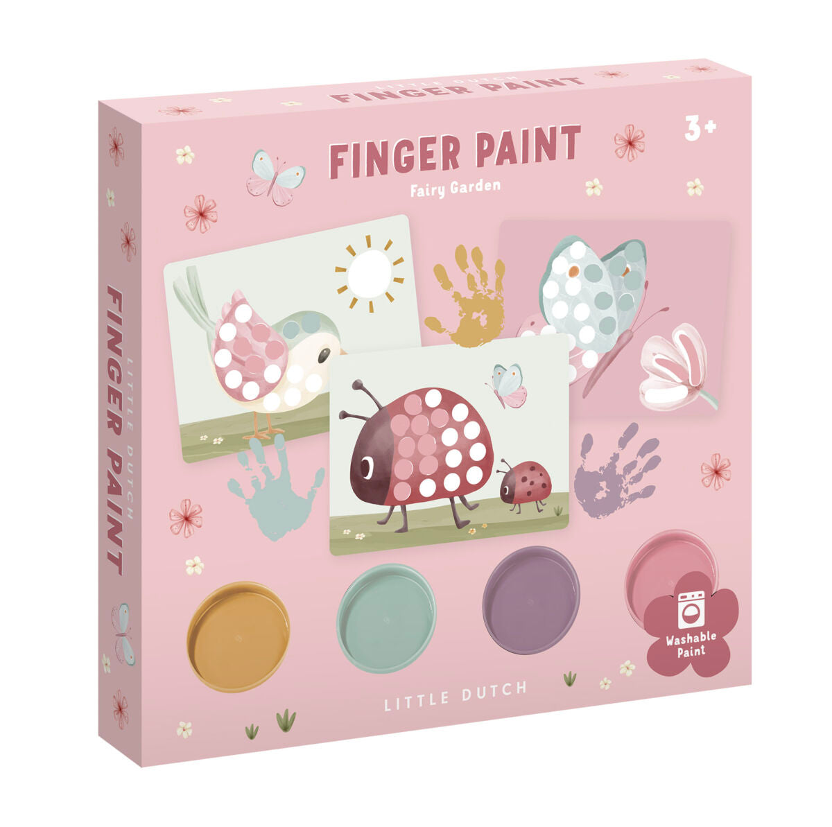 Radošais komplekts ar pirkstiņkrāsām, Fairy Garden Fingerpaint set, Little Dutch, LD126121