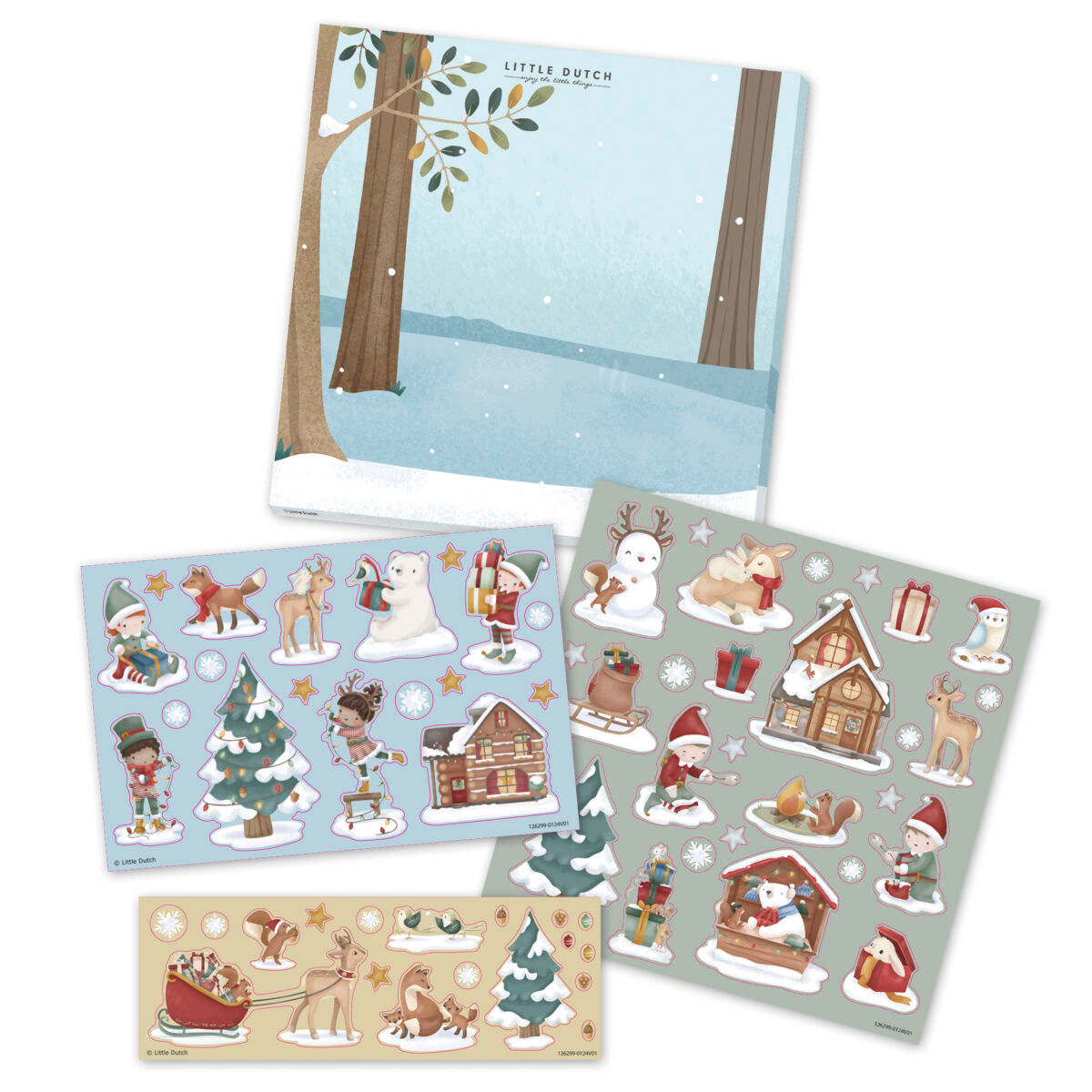 Uzlīmju komplekts Ziemassvētki, Sticker Set Christmas, Little Dutch, LD126299