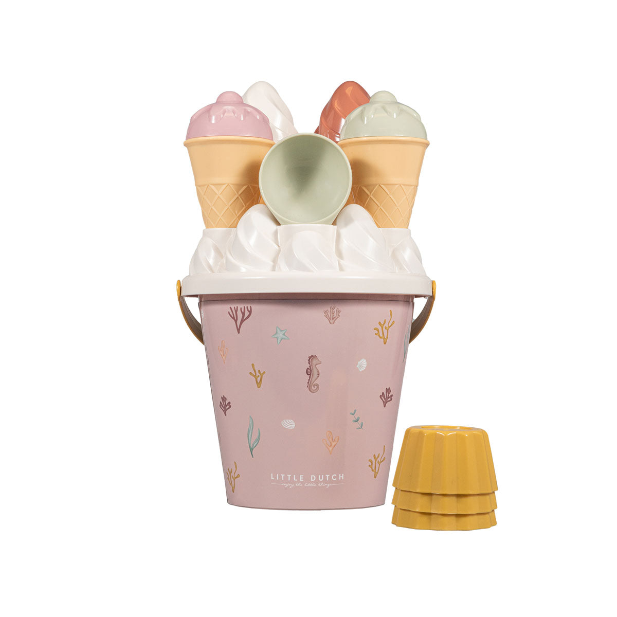 Pludmales rotaļlietas Saldējums, Ice Cream Beach Toys Ocean Dreams Pink, Little Dutch, LD2012314