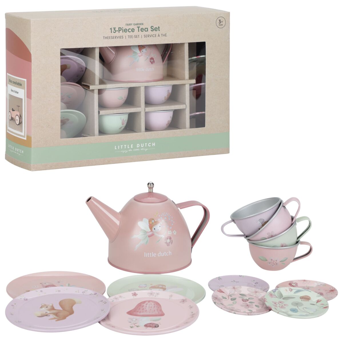 Tējas servīze Fairy Garden Tin tea set, Little Dutch, LD2013747