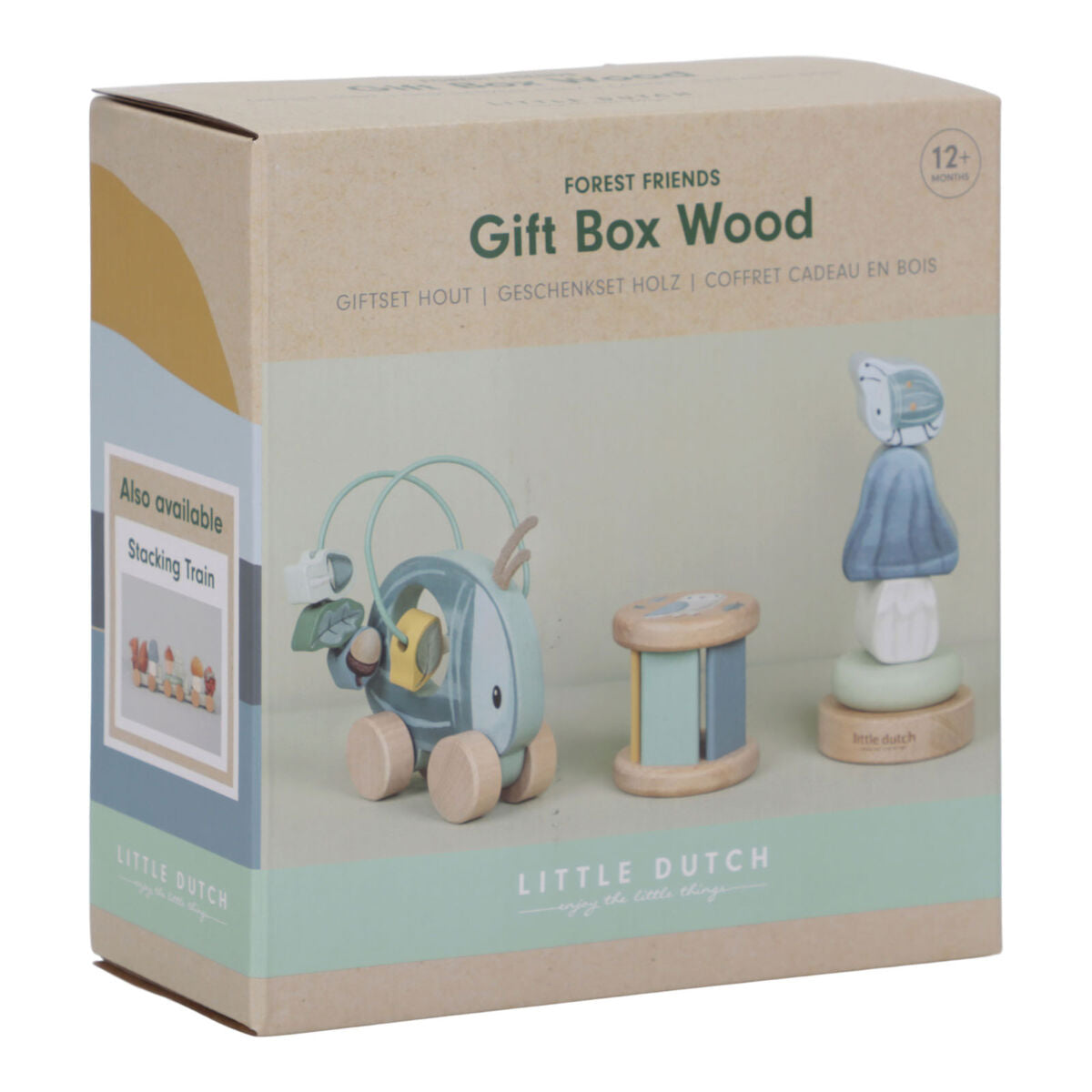 Raudzību dāvanu komplekts jaundzimušajam, Giftbox Wood Forest Friends, Little Dutch, LD7256