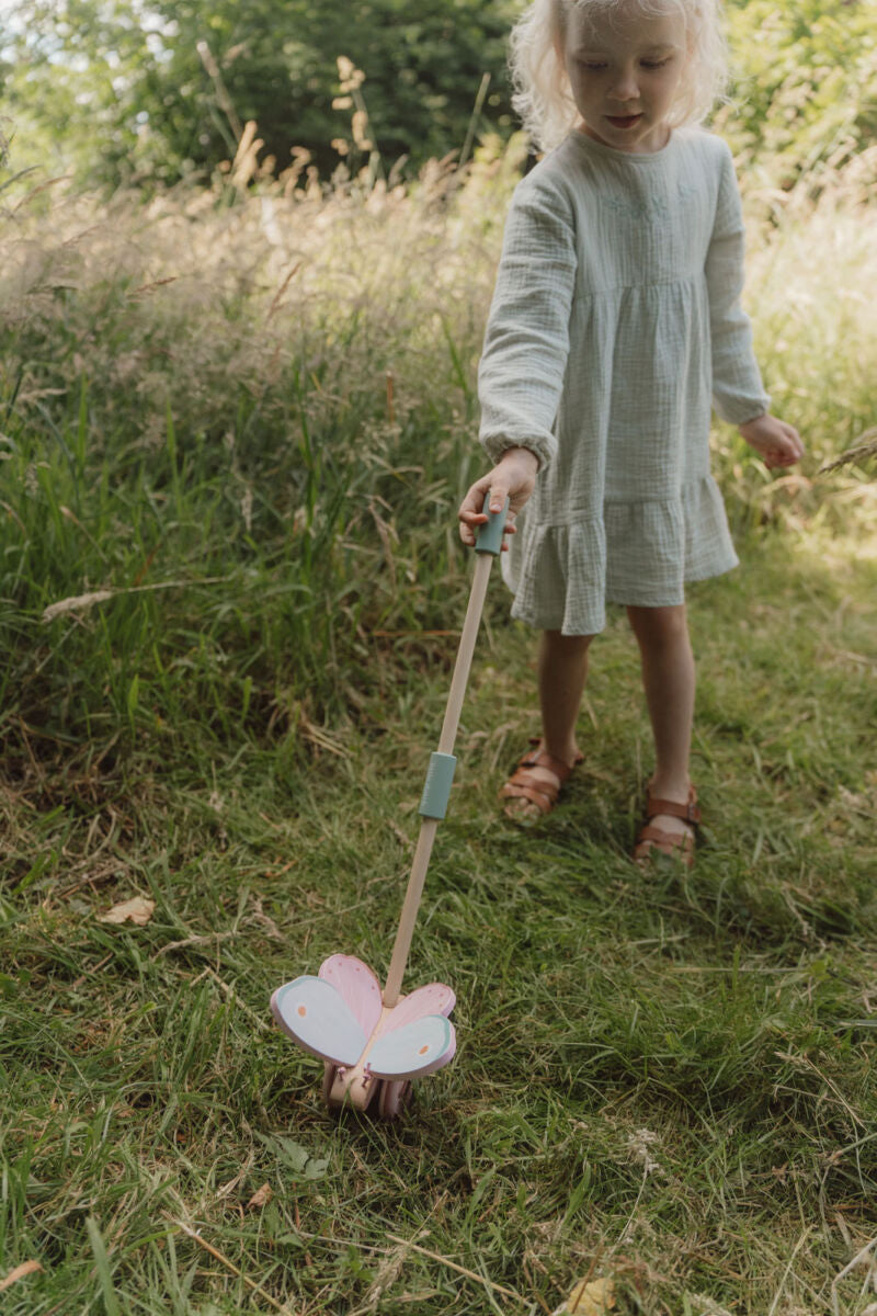 Stumjamā rotaļlieta Taurenis, Push-along Fairy Garden Butterfly, Little Dutch, LD7343