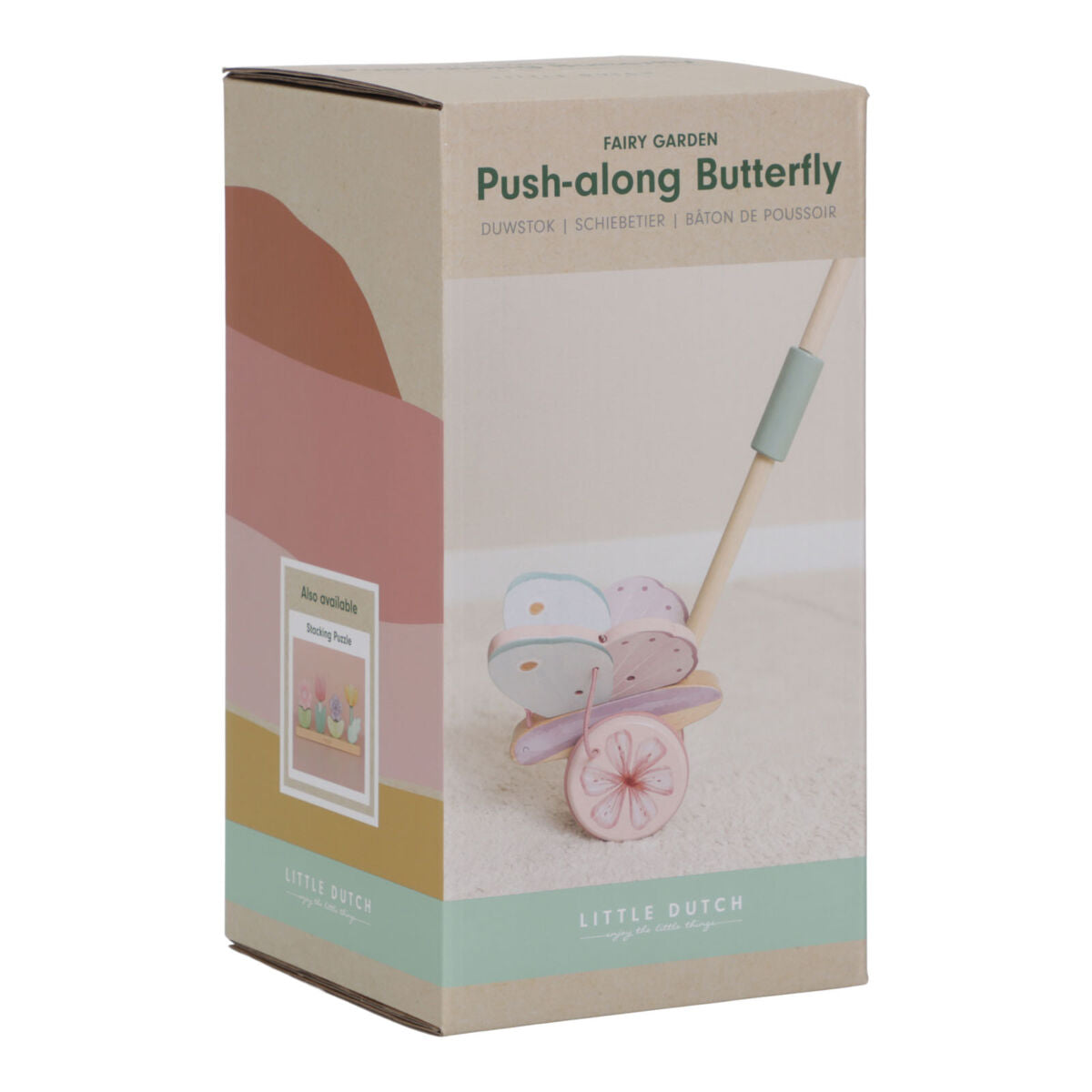 Stumjamā rotaļlieta Taurenis, Push-along Fairy Garden Butterfly, Little Dutch, LD7343