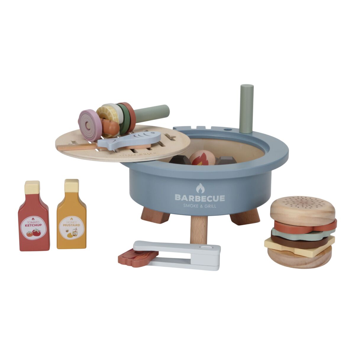 Koka grillēšanas komplekts, Barbecue Toy Set, Little Dutch