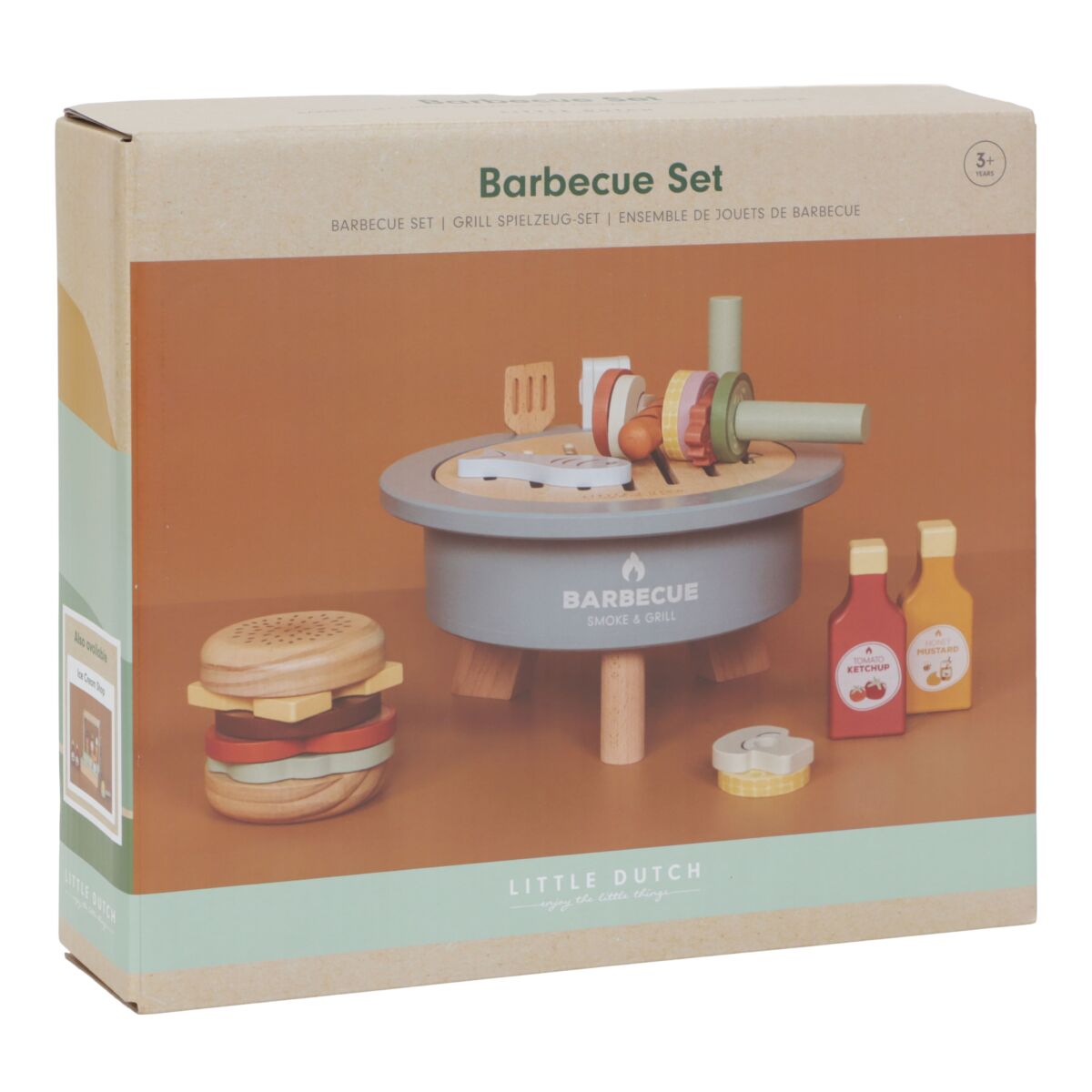 Koka grillēšanas komplekts, Barbecue Toy Set, Little Dutch