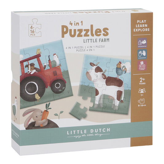 Little Farm puzle 4in1, Little Dutch