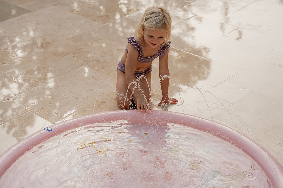 Little Dutch piepūšamais strūklaku baseins / paklājs Flowers and Butterflies, pink, rozā, Sprinkler Mat, 2010583