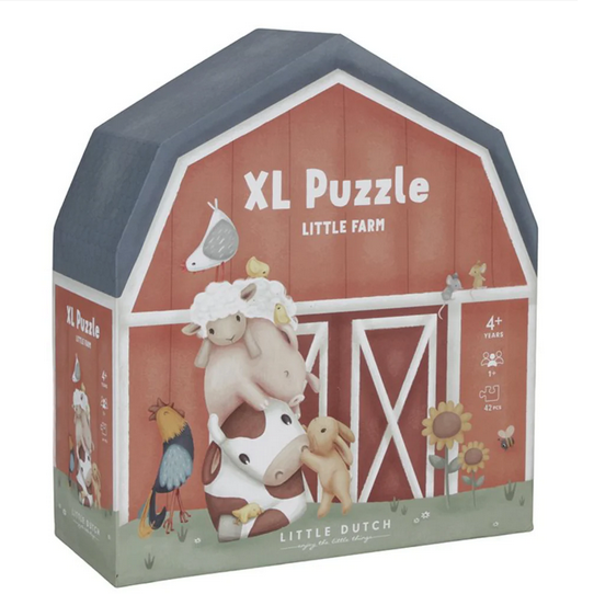 Lielizmēra grīdas puzle Little Farm, Floor Puzzle XL, Little Dutch, LD7150