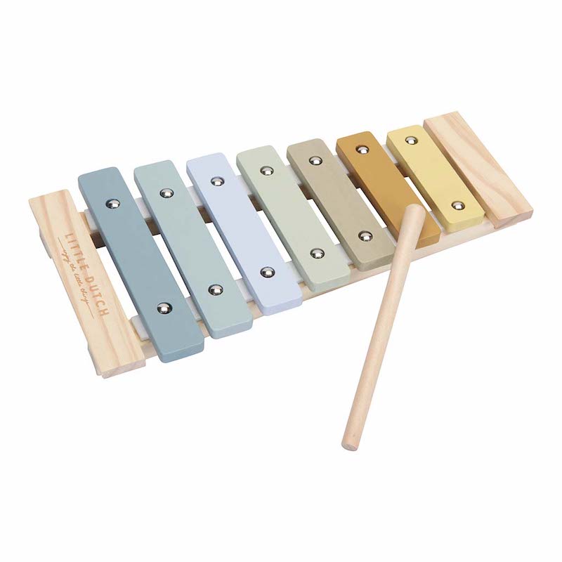 Little Dutch koka ksilofons, zils, Wooden Xylophone Blue, 7017