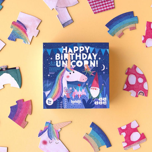Puzle - Daudz laimes dzimšanas dienā Vienradzi, Happy Birthday Unicorn Puzzle, Londji