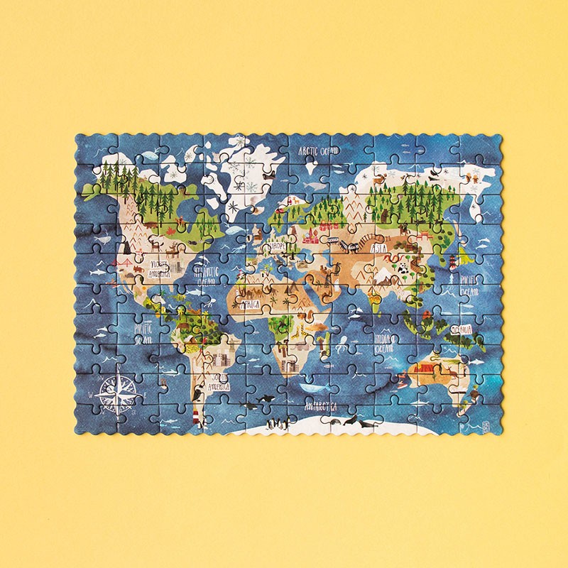 Mikro puzle - Pasaules karte, World Pocket Puzzle, Londji, PZ555U