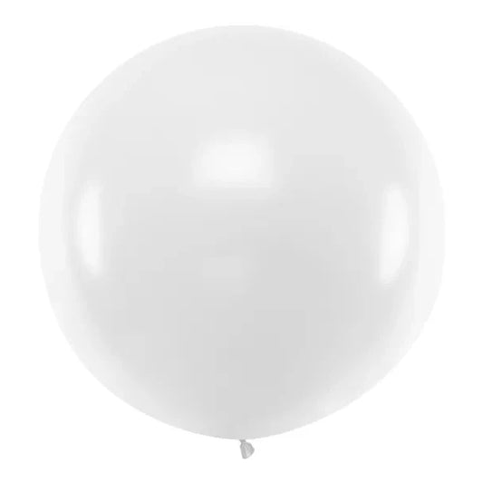 Apaļš balons Round Balloon, pastel white, 100cm, balts, OLBO-002-