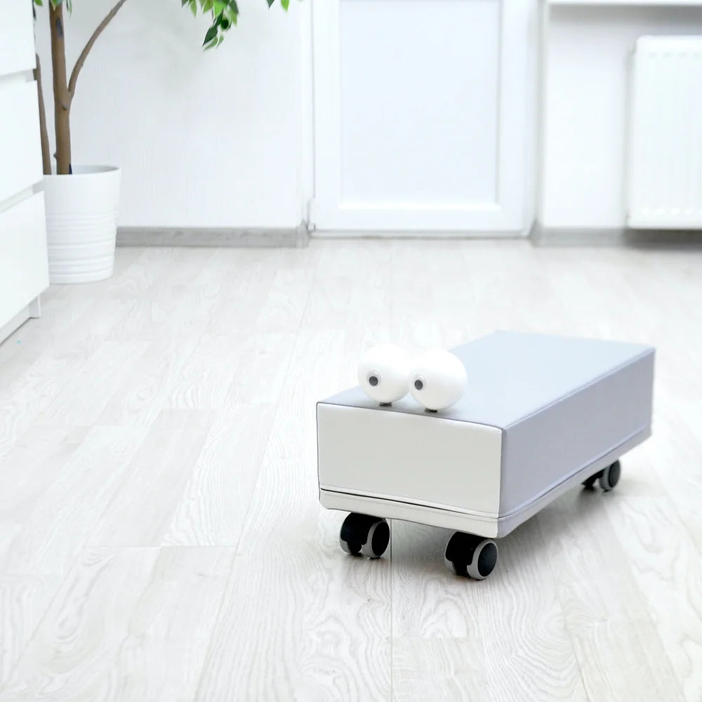 Mīkstie kluči uz riteņiem Mazais Sērfotājs,  Soft Play on Wheels, Oplay, grey, OP03
