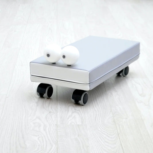 Mīkstie kluči uz riteņiem Mazais Sērfotājs,  Soft Play on Wheels, Oplay, grey, OP02
