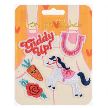 Piegludināmie izšuvumi Giddy Up, Iron on Patches, Party Deco, NAP10