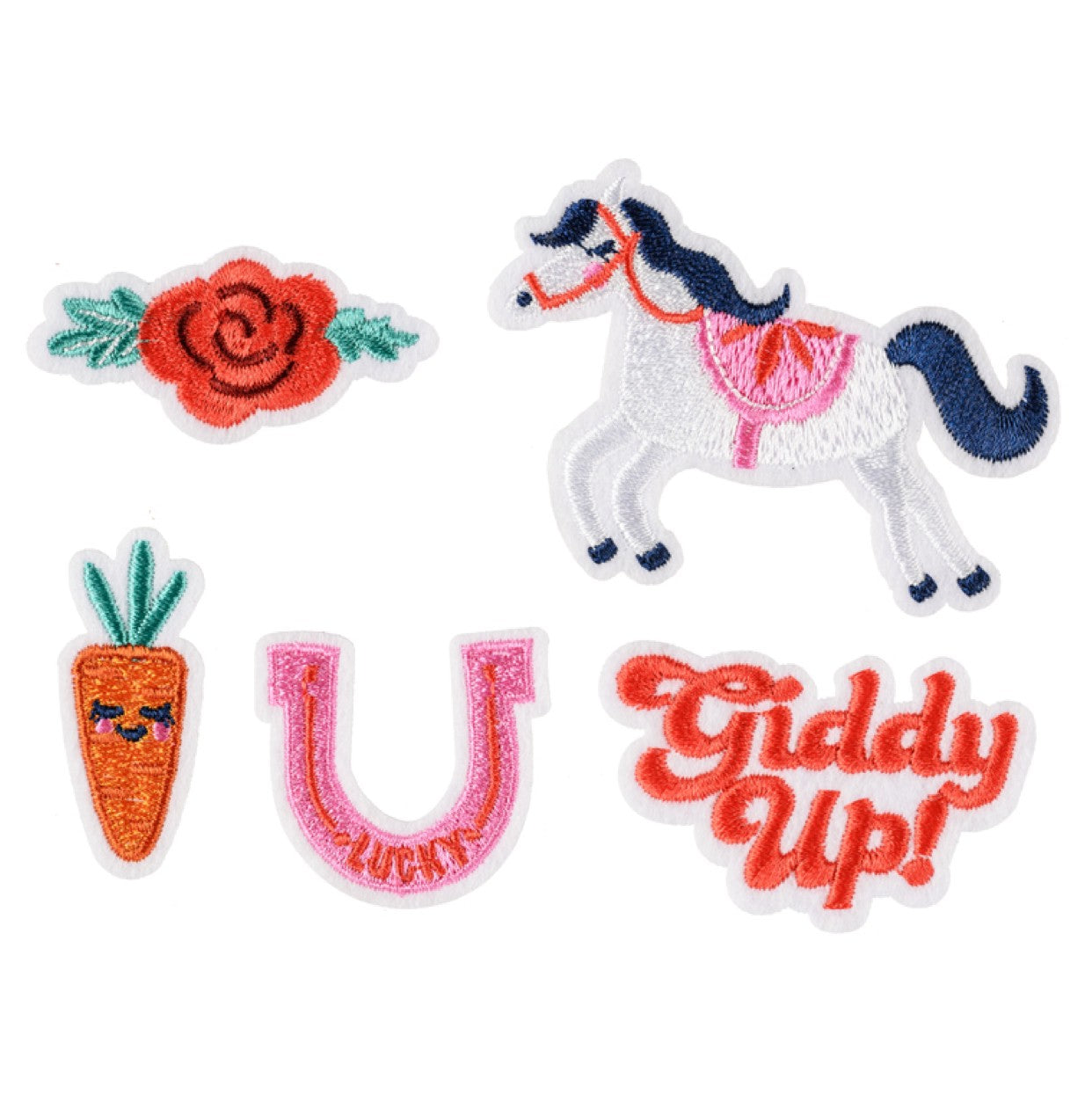 Piegludināmie izšuvumi Giddy Up, Iron on Patches, Party Deco, NAP10