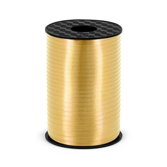 Zelta plasmasas dāvanu lente - Plastic Ribbon,  PRP5-019, gold, 5mm/225m
