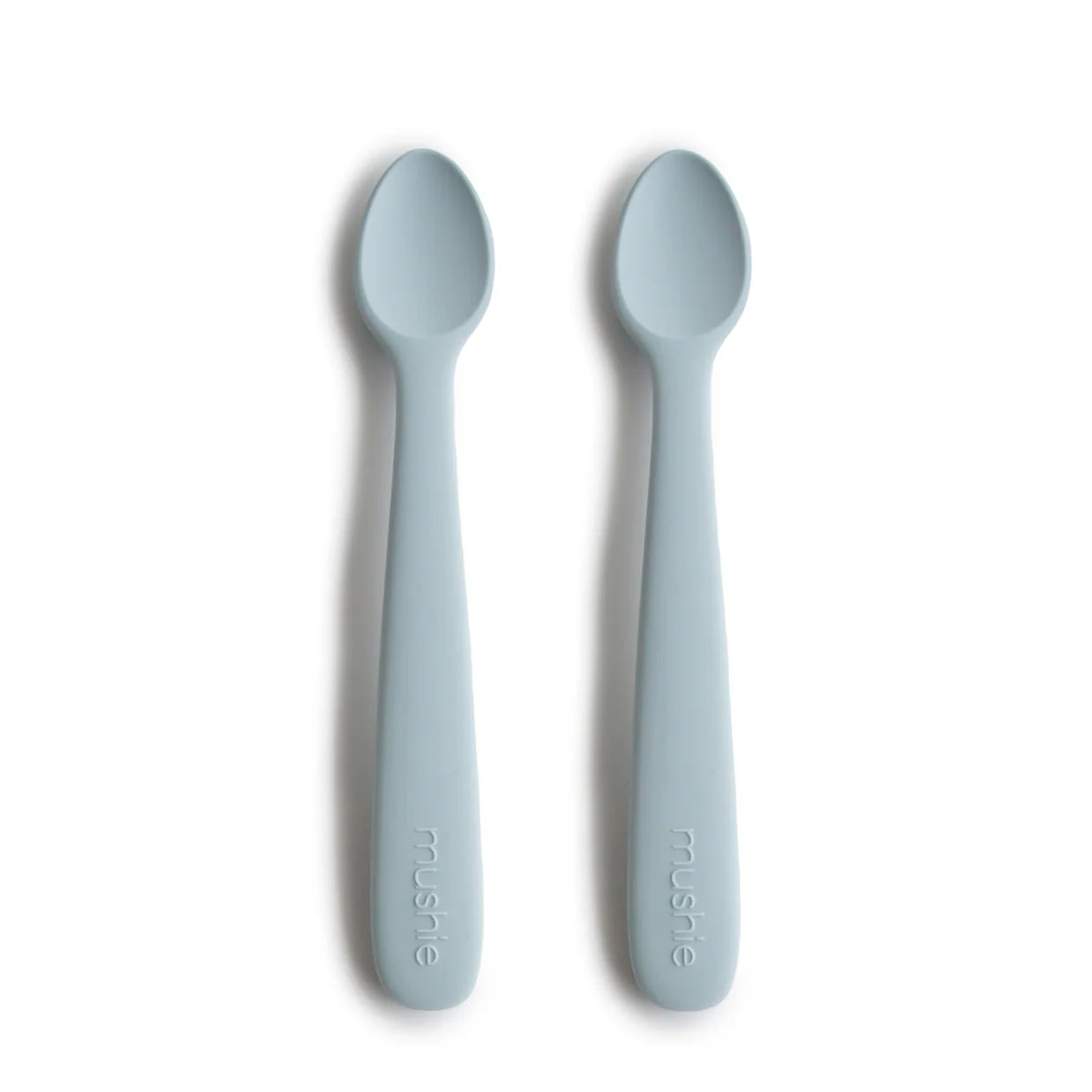 Bērnu silikona karotītes, Silicone Feeding Spoons Powder Blue, zils, Mushie