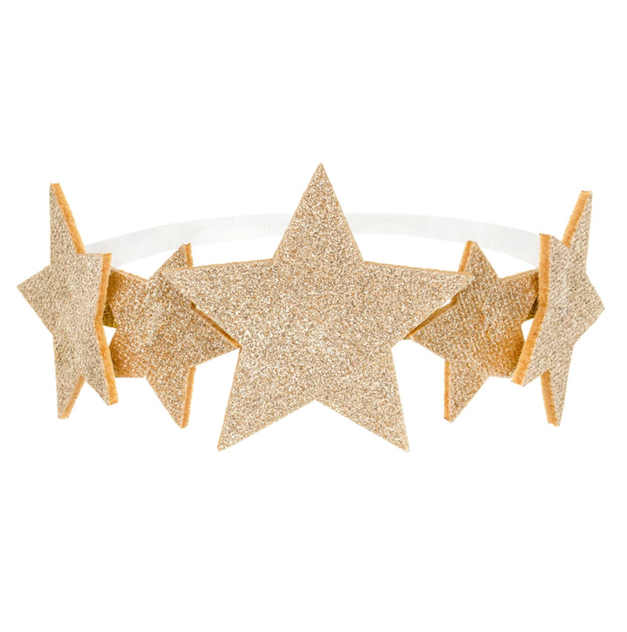Princeses kostīma zelta matu stīpiņa Zvaigznītes, Princess Headband Stars, Party Deco, STD2-019