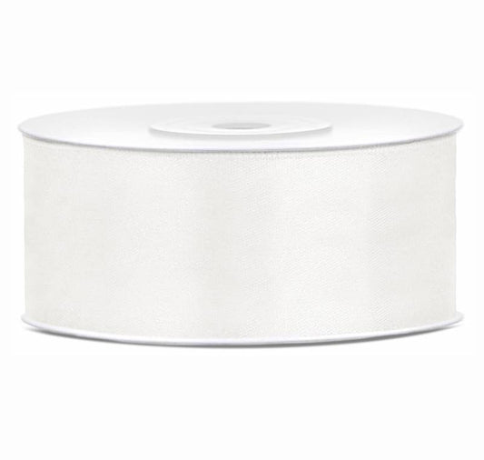 Krēmkrāsas satīna lente - Satin Ribbon, 
TS25-079J,  light cream, 25mm/25m